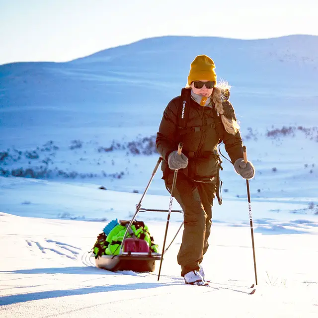 Pulk 155 cm Fjellpulken Transporter 155 Black 