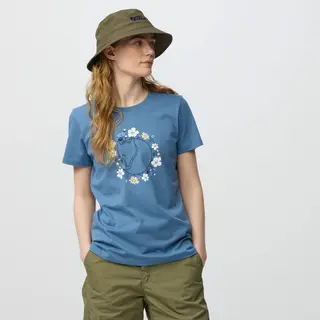 Skjorte til dame Fjällräven Fjällblomster Fox Tee W 113
