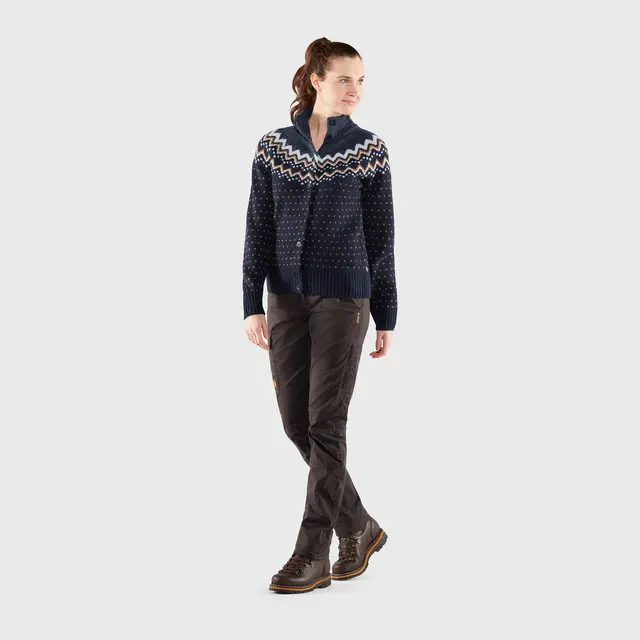 Jakke til dame Fjällräven Övik Knit Cardigan W 555 