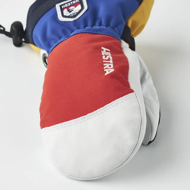 Skivotter til junior 6–7 år Hestra Army Leather Heli Ski Mitt Jr 4 5 