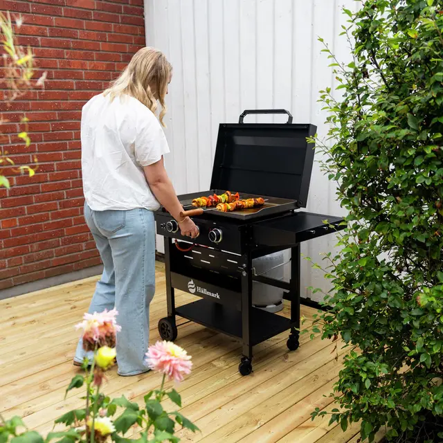 Stekebord 16 kW Hällmark Griddle med 4 brennere 
