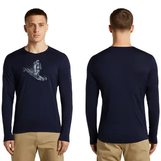Trøye til herre Icebreaker Merino Oasis Crew M MidnightN