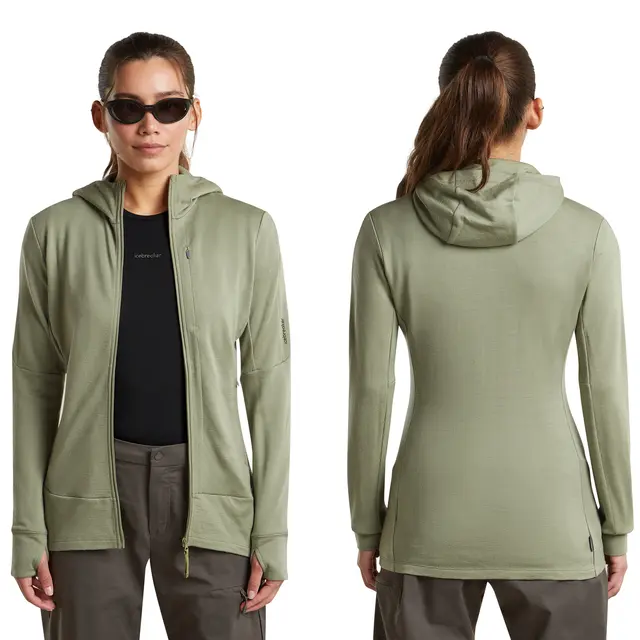 Hettejakke til dame S Icebreaker Merino Quantum Hood W S Liche 