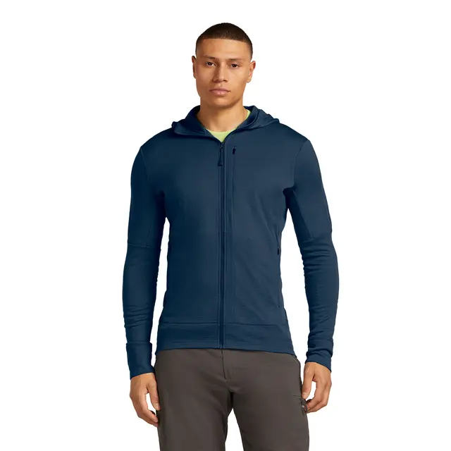 Hettejakke til herre S Icebreaker Merino Quantum Hood M S 0GP 