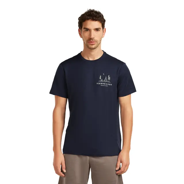 Skjorte til herre S Icebreaker Merino TechLite Tee M S 401 P 