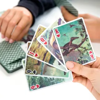 Kortstokk med dinosaurer i 3D Kikkerland 3-D Dinosaur Playing Cards