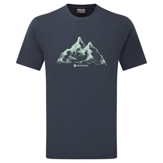 Skjorte til herre S Montane Dual Mountain Tee M S EclipseBlu 