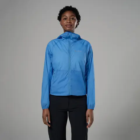 Vindjakke til dame Montane Featherlite Hoodie W Cornflower