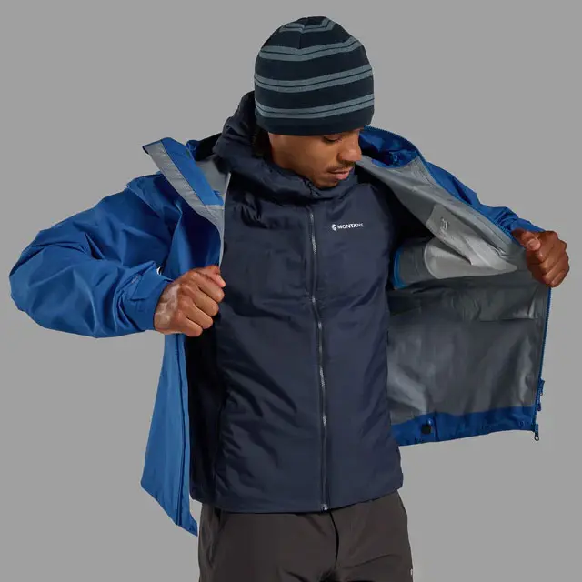 Jakke til herre XL Montane Sirocco Hoodie M XL EclipseBlue 