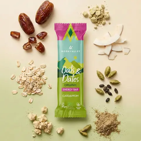 Energibar med kardemomme Moonvalley Energy Cardamom 50 g