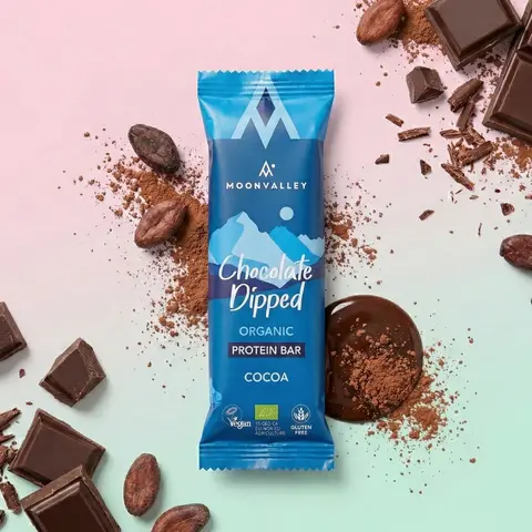 Proteinbar med sjokolade og kakao Moonvalley Protein Cocoa 50 g