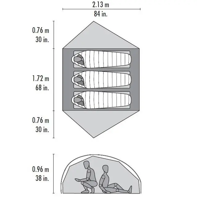 Kuppeltelt til 3 MSR Freelite 3 