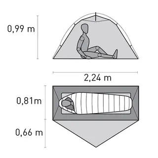 Kuppeltelt til 1 MSR Hubba Hubba LT 1