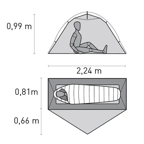 Kuppeltelt til 1 MSR Hubba Hubba LT 1