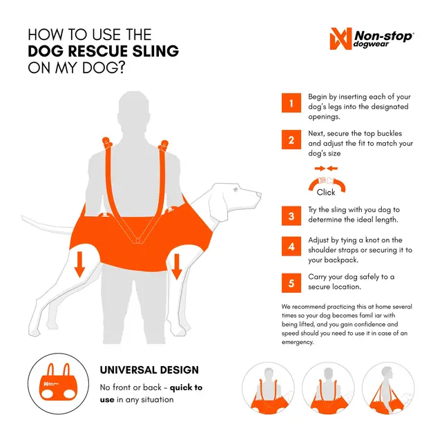 Redningssele til hund S Non-stop Dog Rescue Sling S 