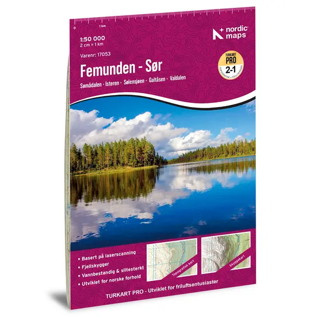 Femunden Sør Nordeca Turkart Pro 1:50 000 17053 