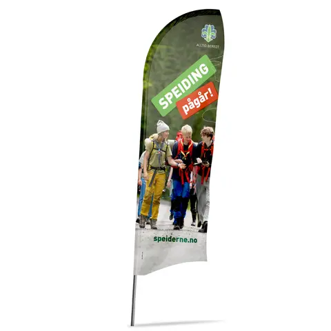 Strandflagg NSF Beachflagg Speiding pågår 225 cm
