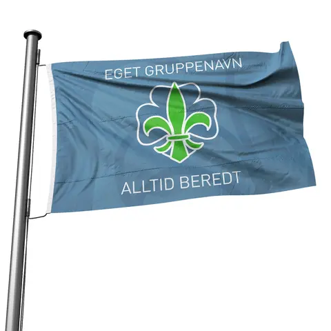 Logoflagg med gruppenavn NSF Gruppebanner 150 x 100 cm