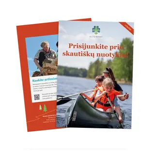 Bli med p&#229; speidereventyr! NSF Rekrutteringsfolder Litauisk