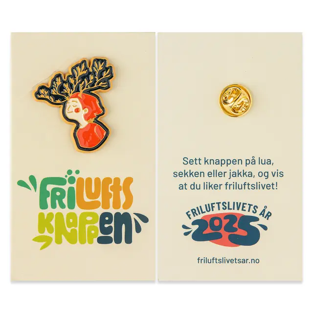 Friluftsknappen-pins Norsk Friluftsliv Friluftsknappen Pins 