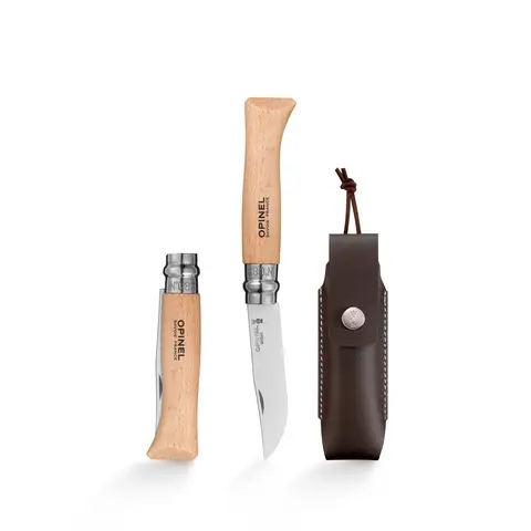 Foldekniv Opinel No 08 StainlessSteel w/Sheat