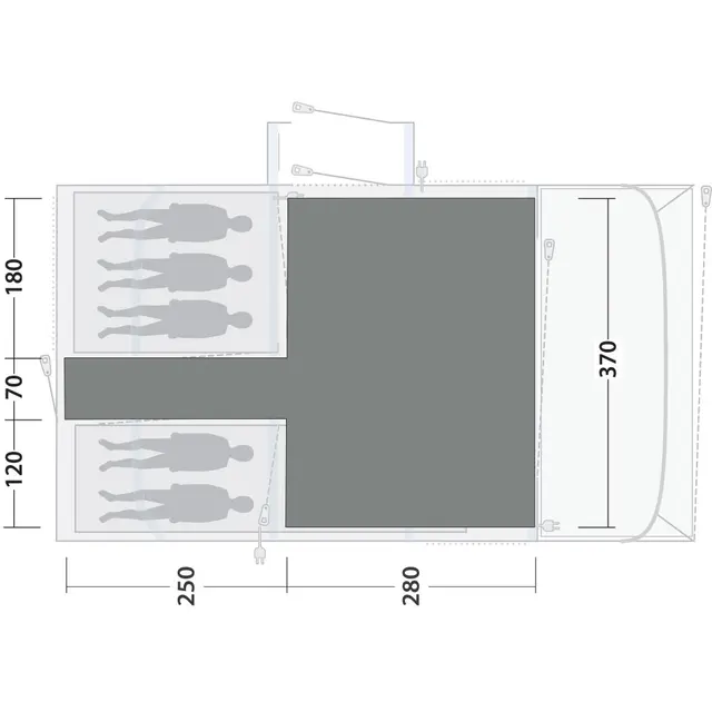 Gulvteppe til Vermont 7 Outwell Cozy Carpet Vermont 7 Air 
