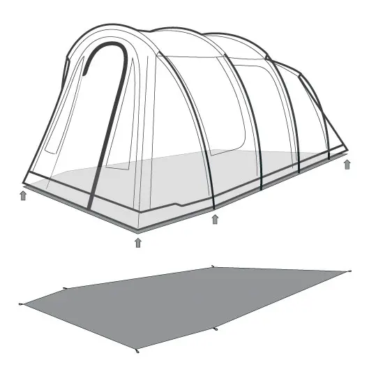 Bunn til Rockwell 6 Outwell Footprint Rockwell 6 