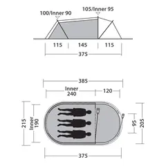 Pop-up-telt til 3 Outwell Nexion 3