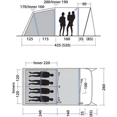 Campingtelt oppblåsbart til 4 Outwell Monterey 4 Air