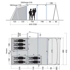 Campingtelt oppblåsbart til 7 Outwell Vermont 7 Air