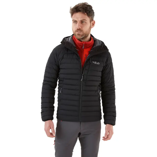 Dunjakke til herre L Rab Infinity Microlight Jacket M L Black 