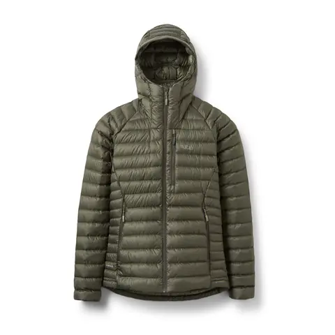 Dunjakke til dame Rab Microlight Alpine Jacket W Army