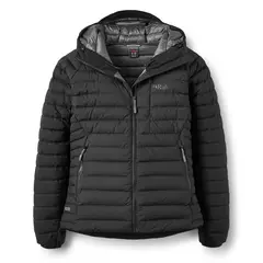 Dunjakke til dame XS Rab Microlight Windstopper Hoody W 8 Bla