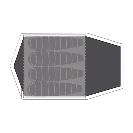 Bunn til Lago Flex 4 Robens Footprint Lago Flex 4 