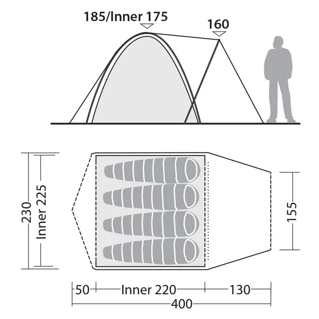 Campingtelt til 4 Robens Lago Flex 4 