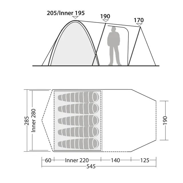 Campingtelt til 5 Robens Paso Flex 5 
