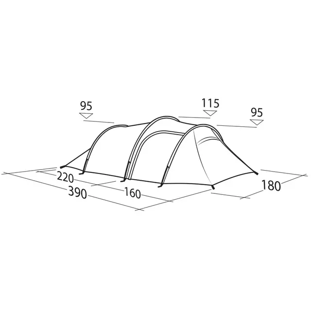 Tunneltelt til 3 Robens Roamer 3 LW 