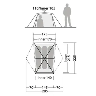 Kuppeltelt til 3 Robens Seeker 3 LW
