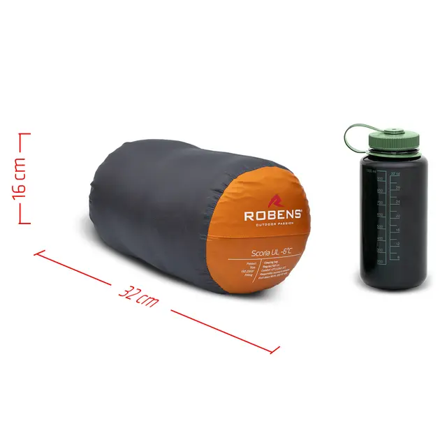 Høstpose i dun 180 cm Robens Sleeping Bag Scoria UL –6 Regular 