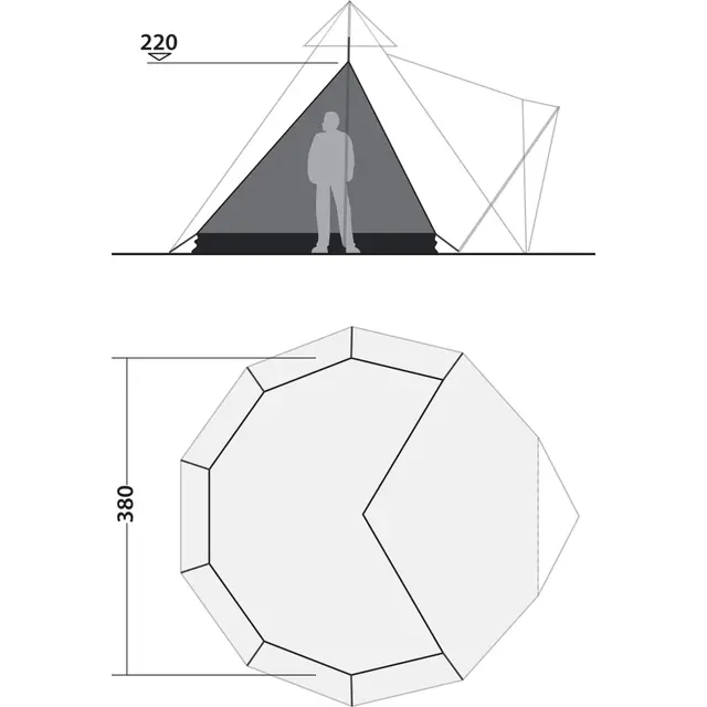 Myggnett til lavvo Robens Universal Tipi Mosquito Inner 