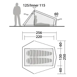 Stavtelt til 2 Robens Via 2 UL