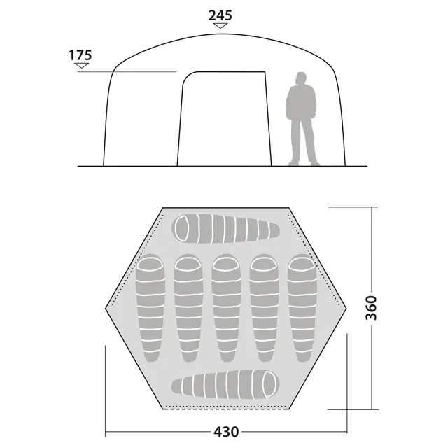 Kuppeltelt til 7 Robens Yurt Khaki 