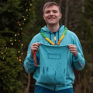 Hettejakke M Speiderne Camp Jacket Hood U M DustyTurq