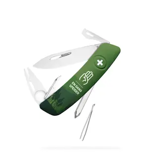 Lommekniv med fl&#229;ttfjerner Swiza TT04 Green SS
