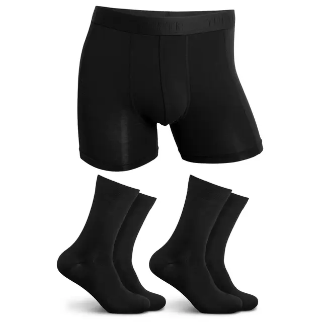Boxer- og sokkepakke til herre Tufte Boxer And Socks Giftbox M 001 