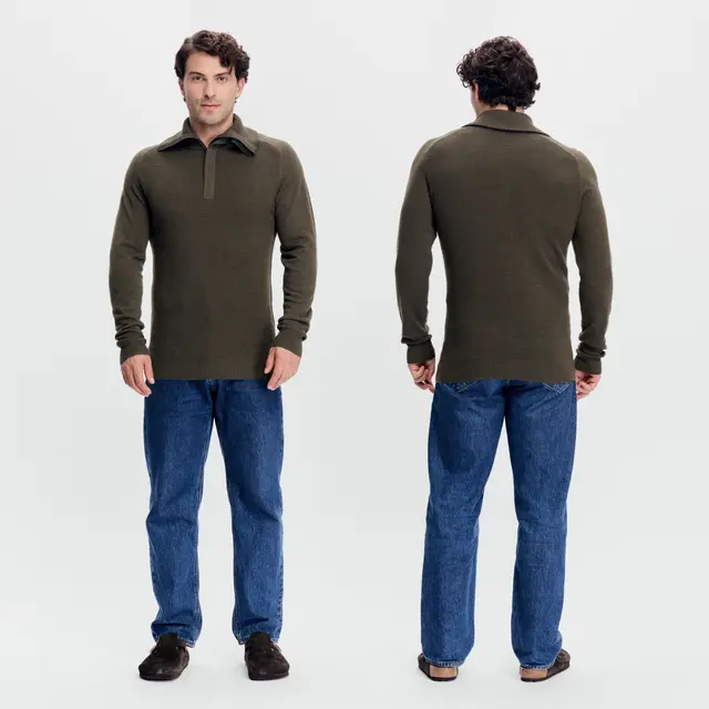 Genser til herre XS Tufte Robin Stitch Half Zip M XS 303 